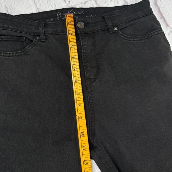 Gloria Vanderbilt Amanda Slimming Stretch Jeans Womens Sz 10 Rail Straight Black - Picture 5 of 10